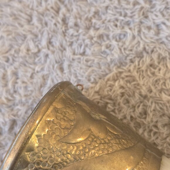 Ornate Brass Ox Horn – Vintage Decor - Picture 5 of 5